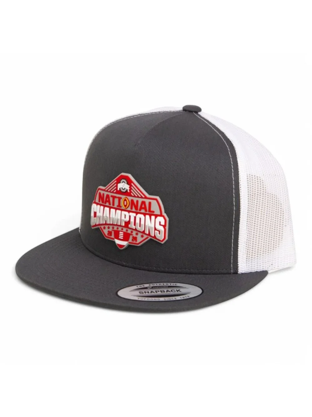 Ohio State Buckeyes 2024 CFP National Champions YP Flat Bill Trucker Hat
